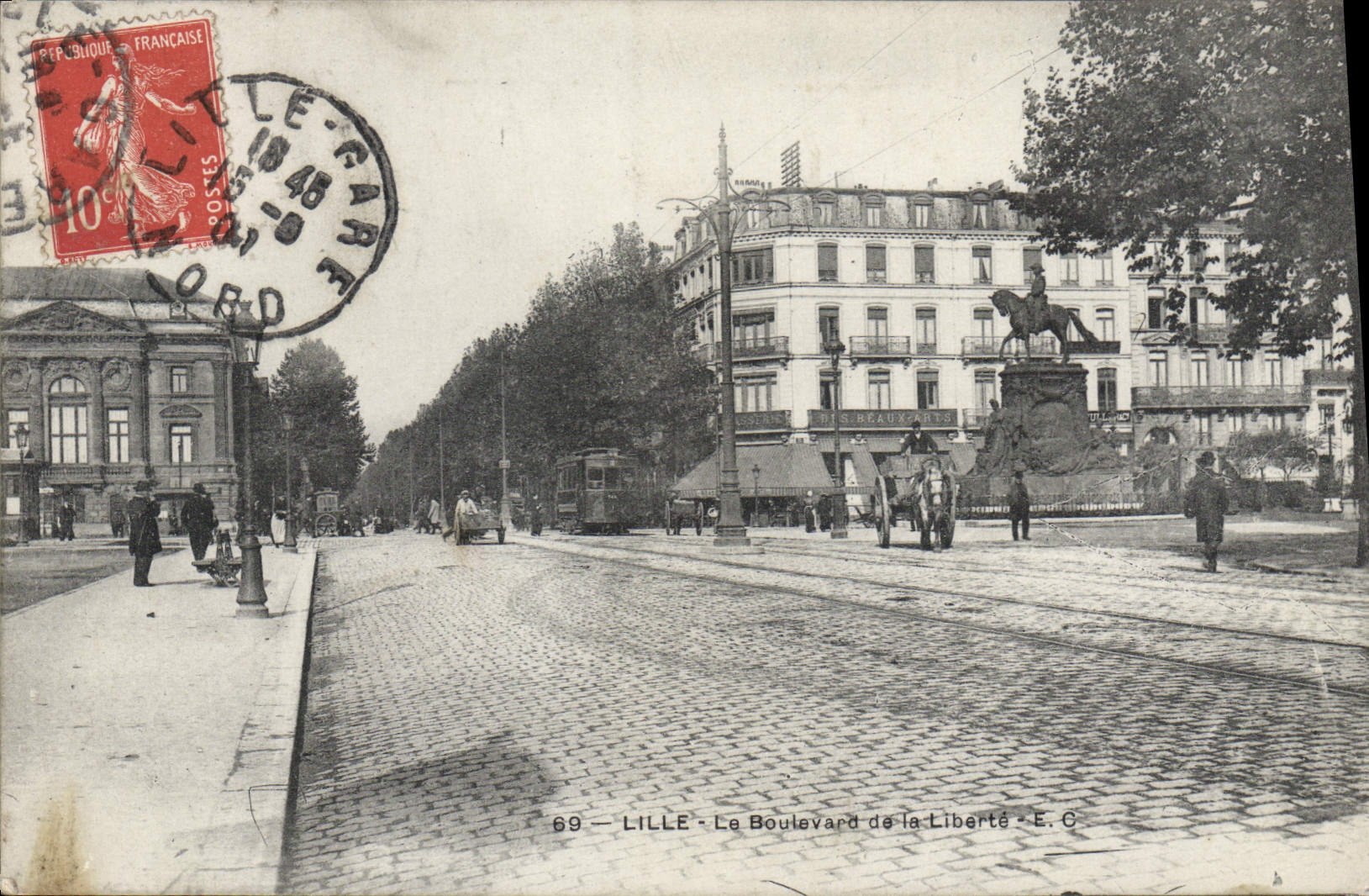 Lille - Le Boulevard de la Liberté — E. C. éditeur, n° 69