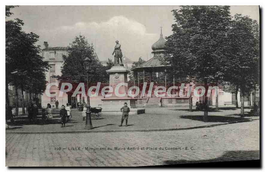 Lille - Monument du Maire André et Place du Concert — E.C. n°110