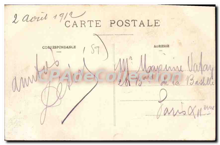 Lille - L'Hôtel des Postes - E. C. — Verso