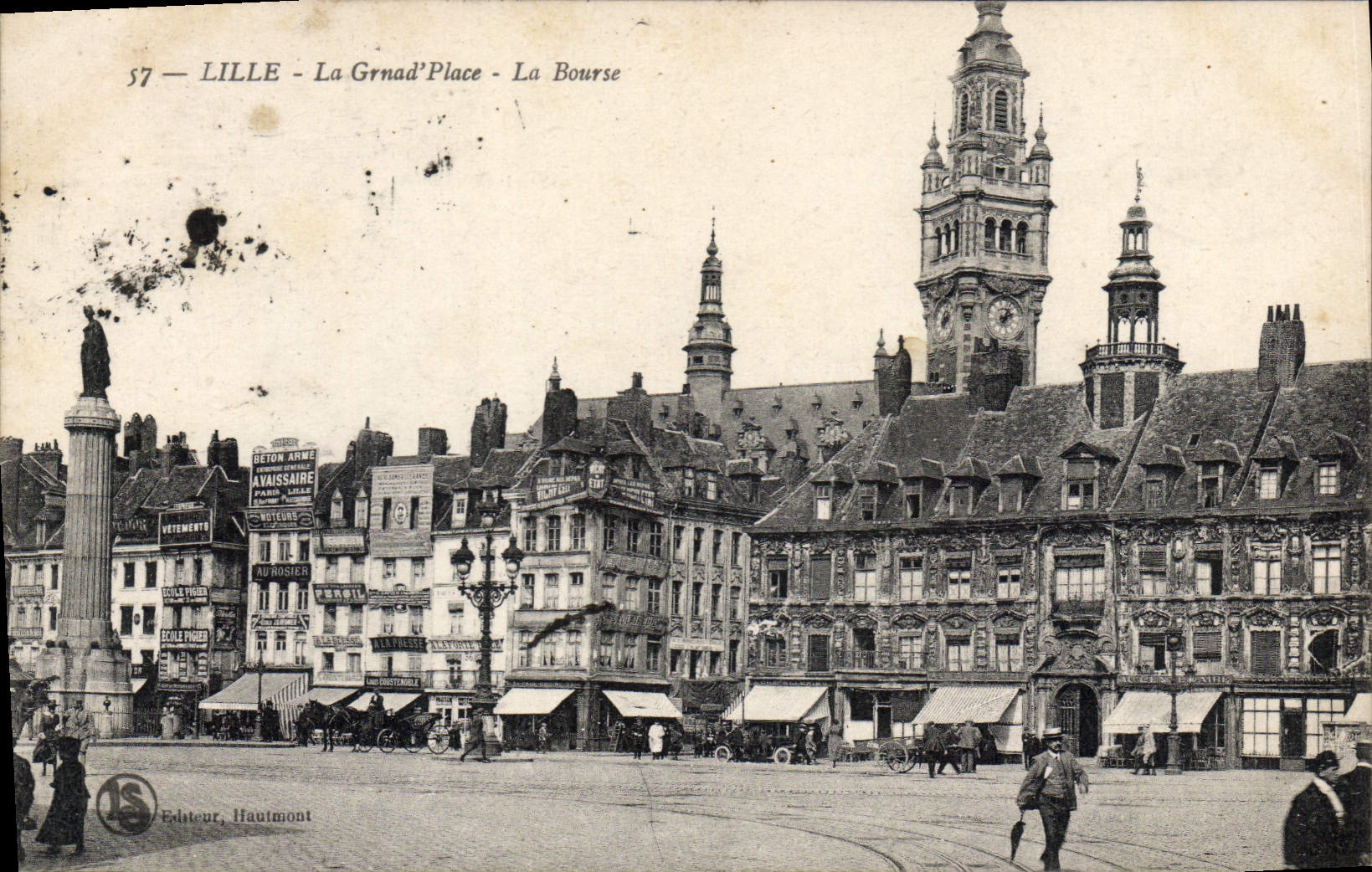LILLE - La Grand'Place - La Bourse — Éditeur Hautmont, n°57