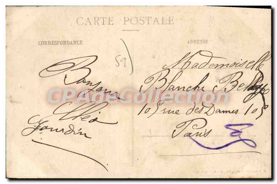 LILLE - Rue Faidherbe (vers la Gare) - E. C. - E. Lermould - Maison Récult — Rückseite