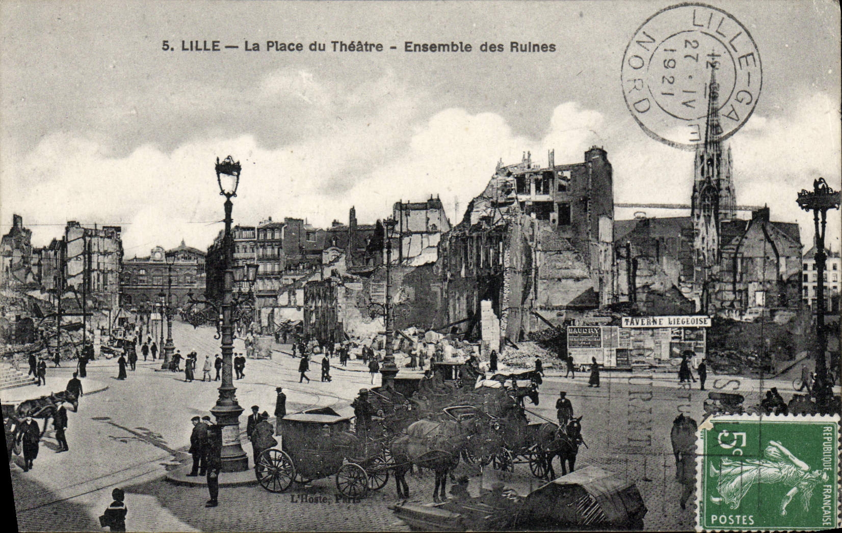 LILLE — Place du Théâtre — Ensemble der Ruinen — L'Hoste, Paris