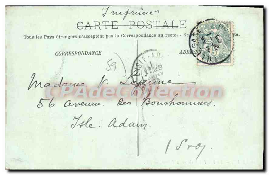 CPA Lille La Rue Faidherbe Et La Bourse — Verso