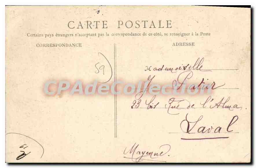 CPA Lille La Noble Tour — Back
