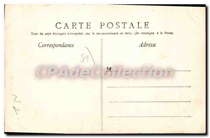 CPA Lille Tombeau De Faidherbe — Verso