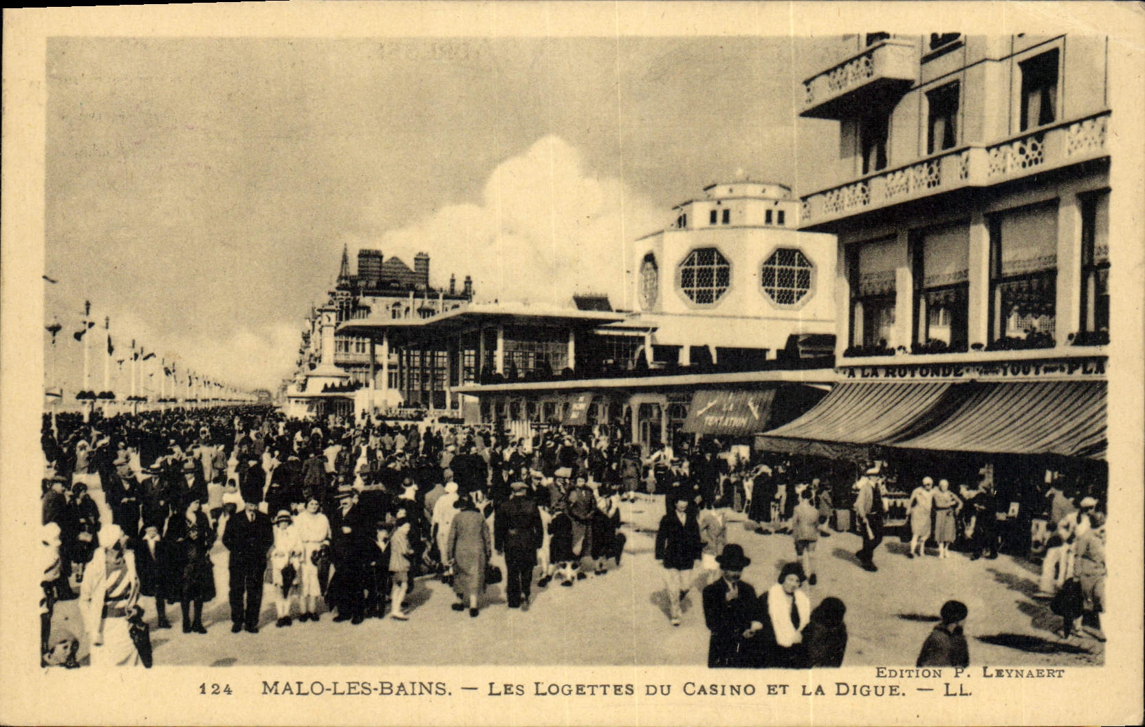 Malo-les-Bains — Les Loggettes du Casino et la Digue — Édition P. Leynaert