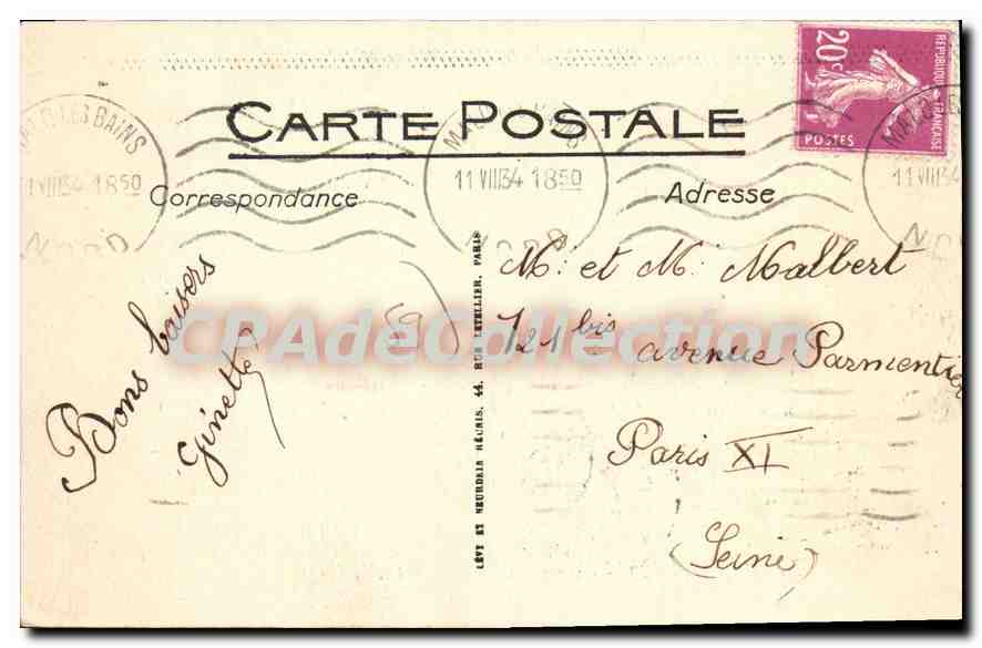 CPA Malo Les Bains L'Avenue Faidherbe — Verso