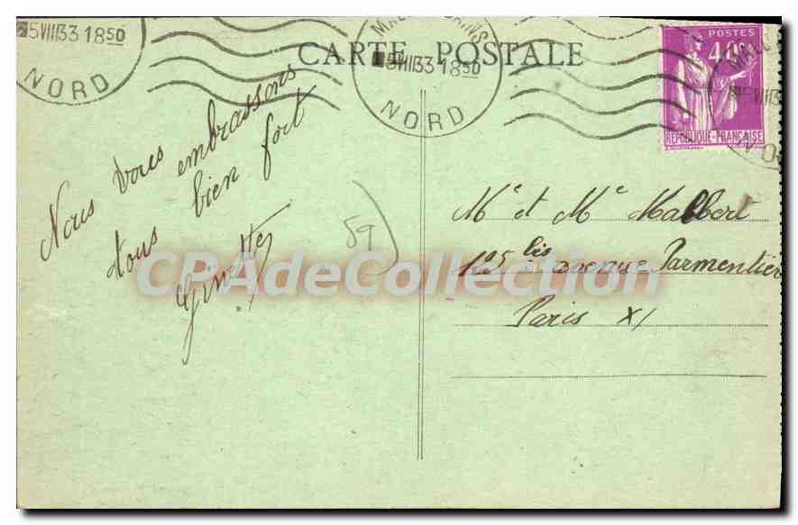 MALO-les-BAINS — Les Villas — Éd. P. LAYNARRE, n°10 — Verso