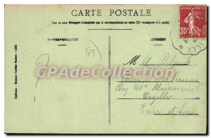 CPA Malo Les Bains La Plage — Verso