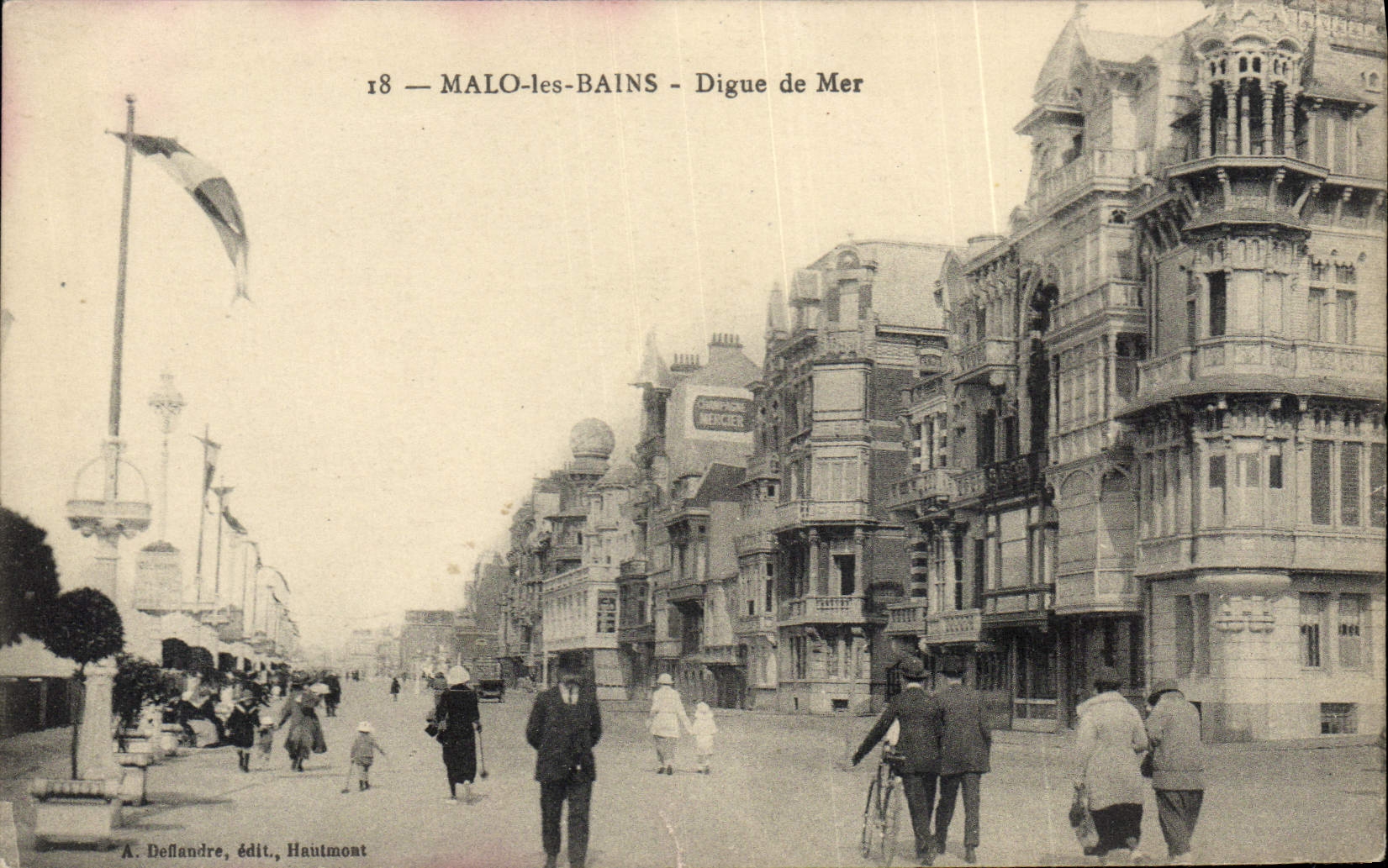 MALO-les-BAINS - Digue de Mer — A. Defflandre, édit., Hautmont