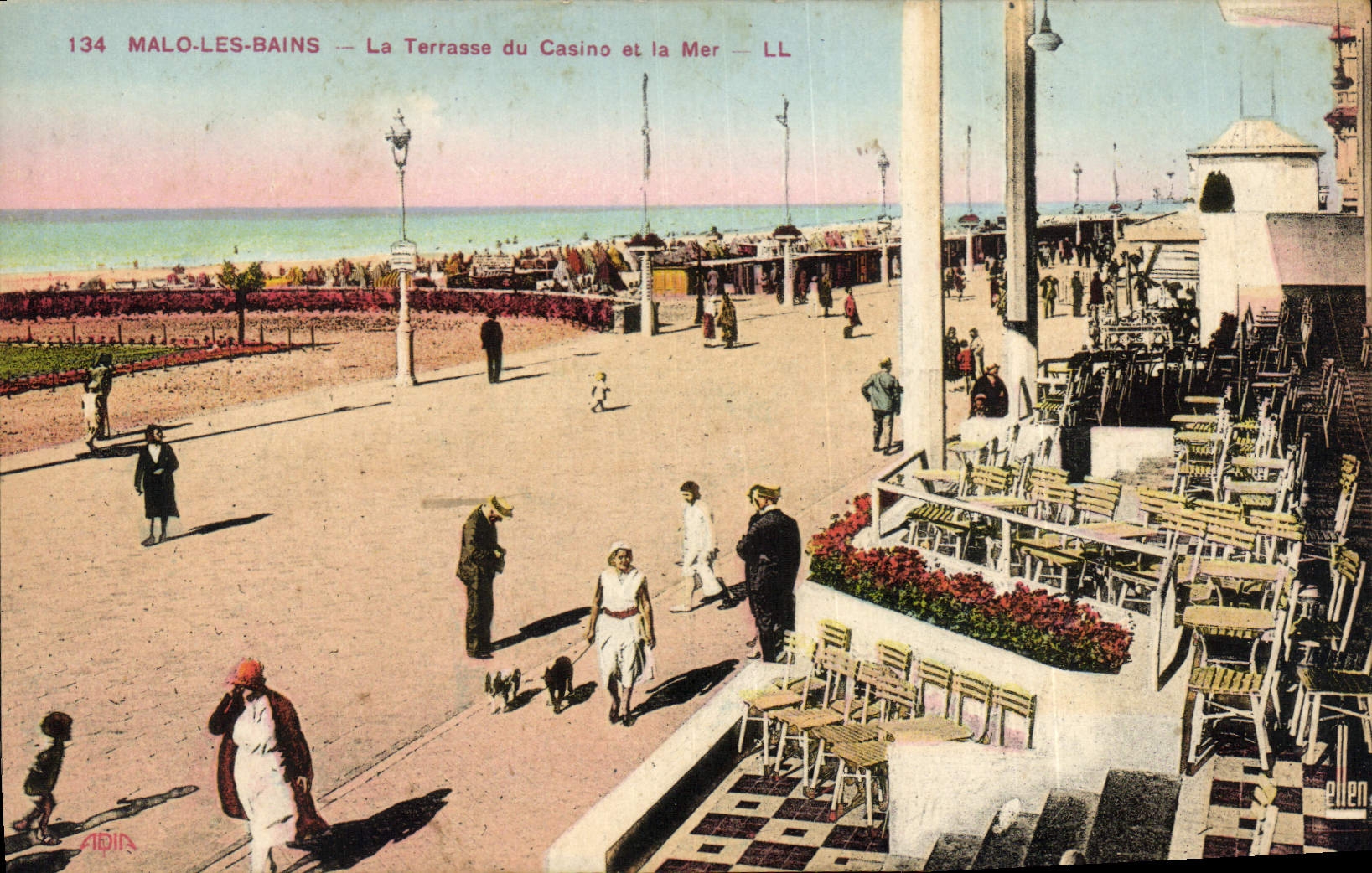 Malo-les-Bains — La Terrasse du Casino et la Mer — LL