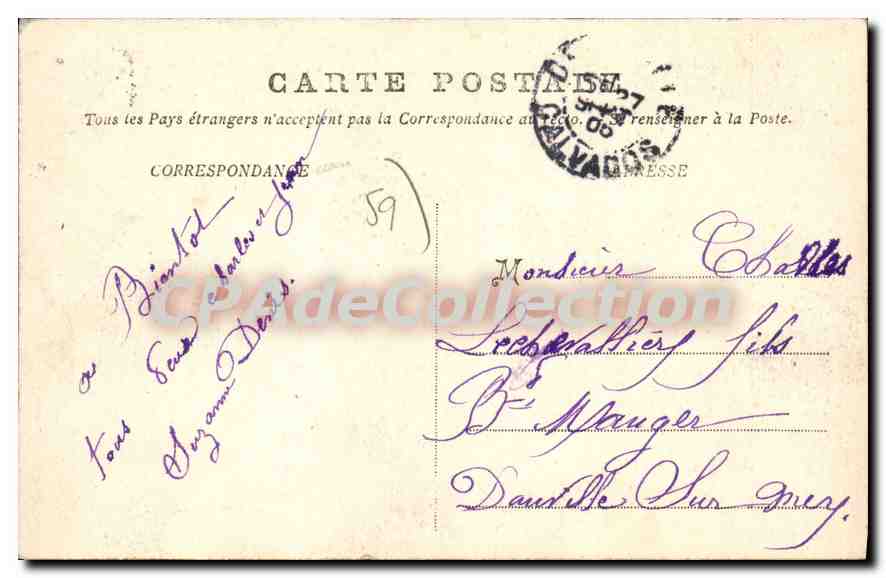 CPA Malo Les Bains Les premiers baigneurs — Verso