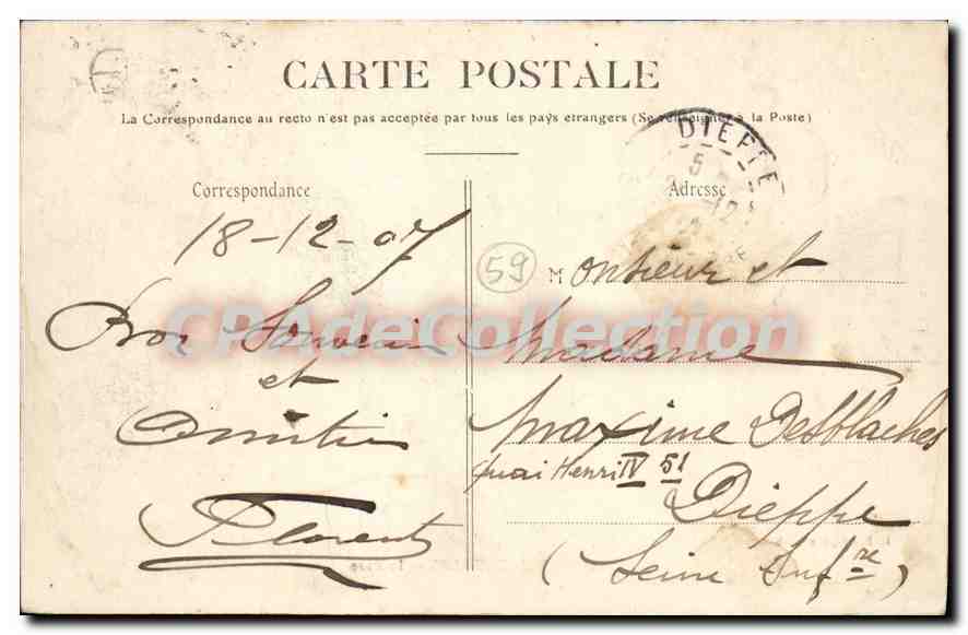 Valenciennes — Bahnhof — H. Dampé, Foto-Verlag — Rückseite