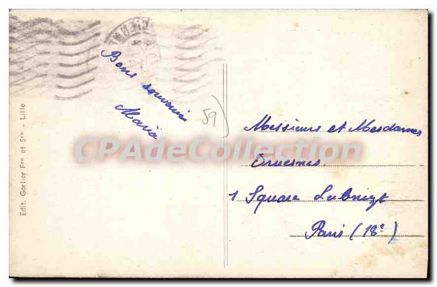 Valenciennes — Der Cagnes-Garten — Verlag G. Frère et Cie, Nr. 60 — Rückseite