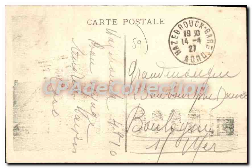 CPA Hazebrouck L'Hotel De Ville — Back