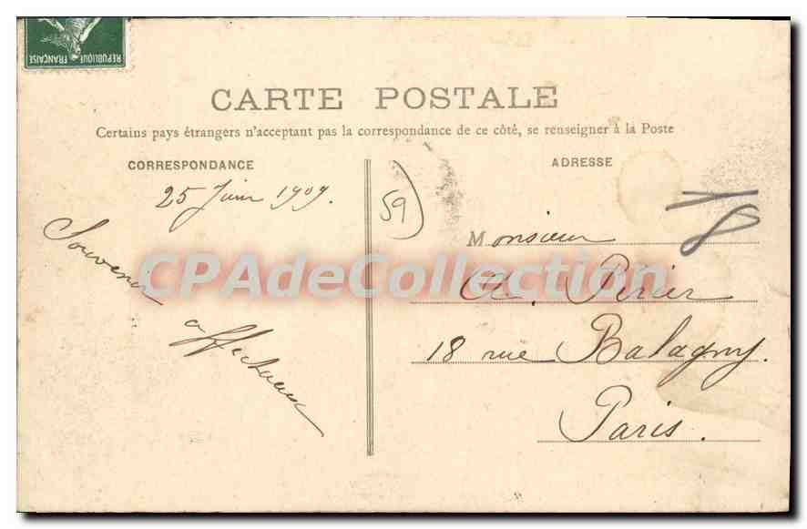 CPA Maubeuge La Porte De Mons — Back