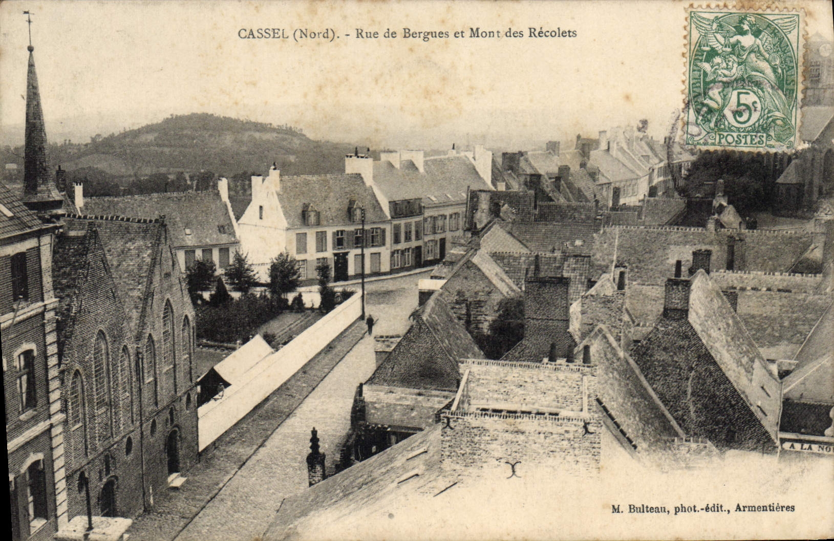 CPA Cassel Rue De Bergues Et Mont Des Recolets