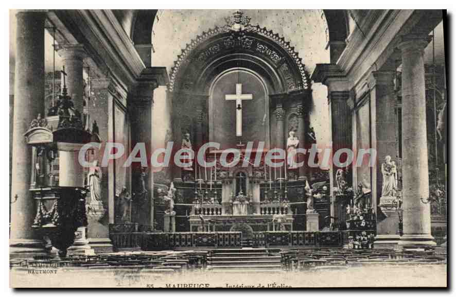 CPA Maubeuge Interieur De I'Eglise