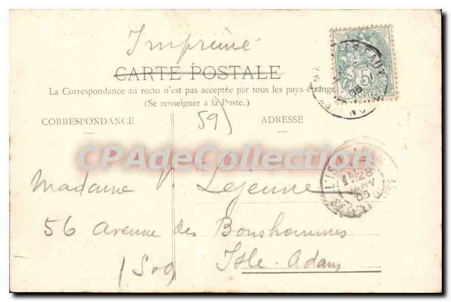 CPA St Amand Les Eaux Hotel De Ville — Back