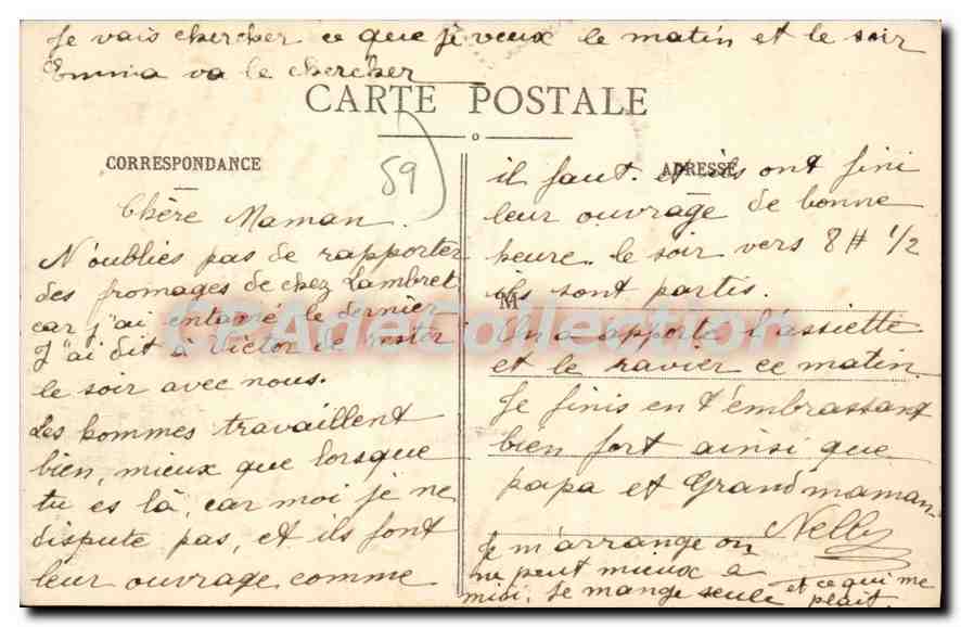 CPA Avesnes Sur Helpe L'Helpe Au Pont Des Dames — Rückseite