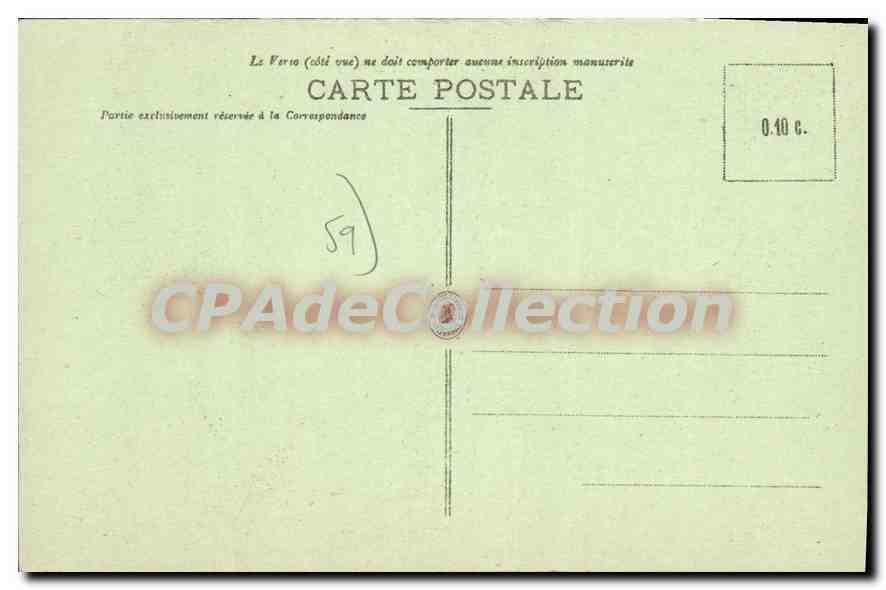 CPA Hazebrouck L'Hotel De Ville — Back
