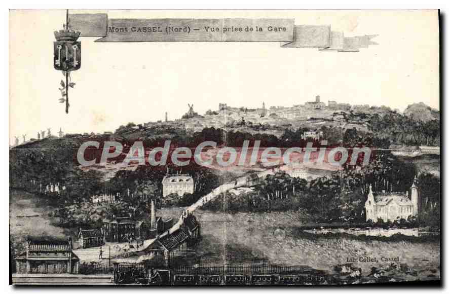 CPA Mont Cassel Vue Prise De La Gare