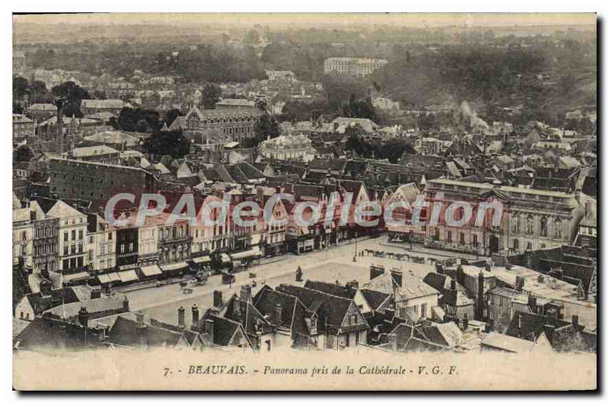 CPA Beauvais Panorama Pris De Cathedrale