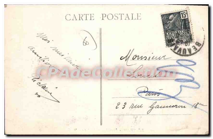 CPA Beauvais Place Jeanne Hachetle — Rückseite