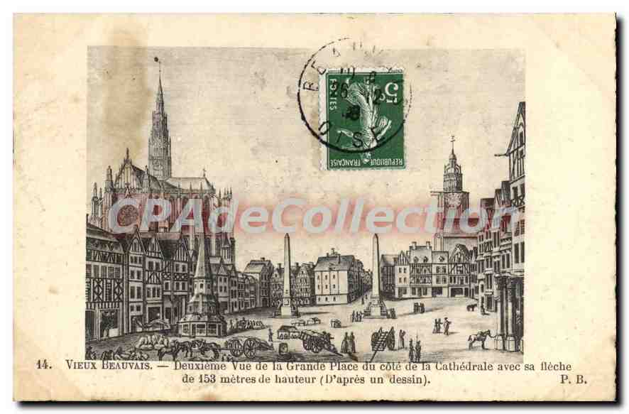 CPA Beauvais Deuxieme Vue De La Grande Place