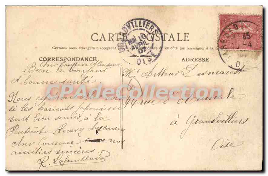 CPA Beauvais Bois Du Parc Maison Du Garde — Rückseite