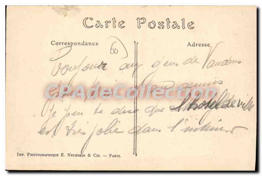 CPA Compiegne La Place De I'Hotel De Ville — Rückseite