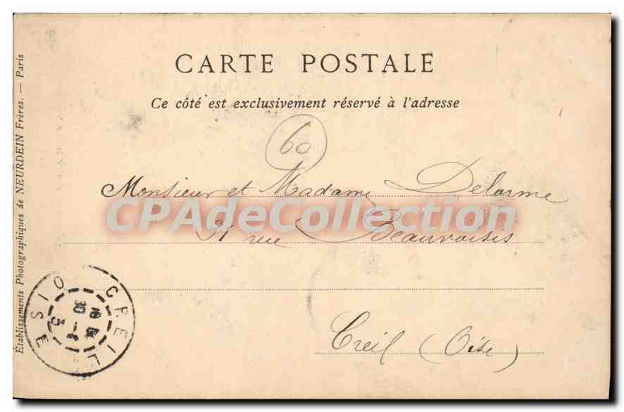 CPA Compiegne Vieille Maison De La Rue Solférino — Rückseite