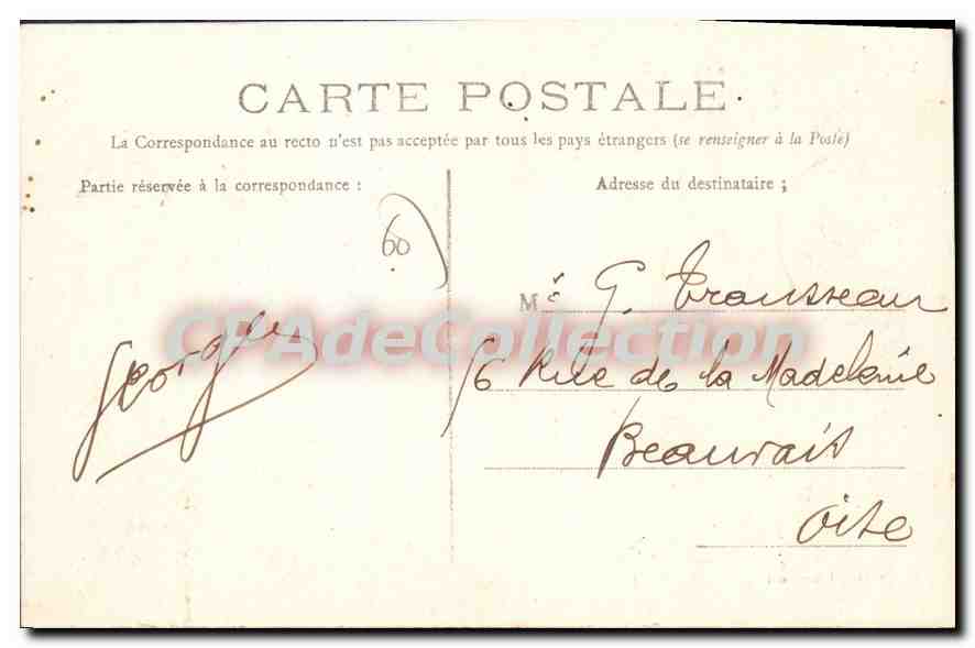 CPA Liancourt L'Ecole De I'ile de France — Rückseite