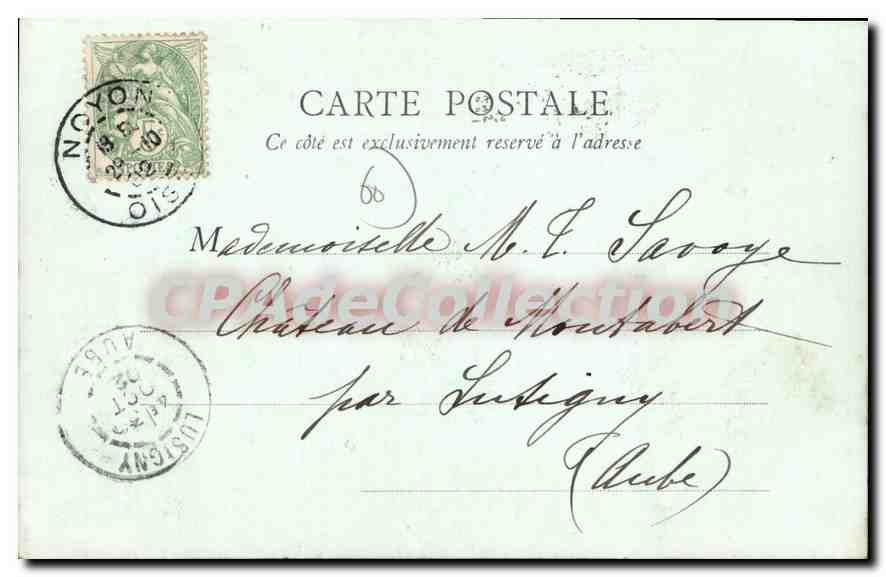 Noyon — Pensionnat des Dames de Saint-Thomas de Villeneuve — La Chapelle — Imp. Lib. Joseph Masson, Noyon — Rückseite