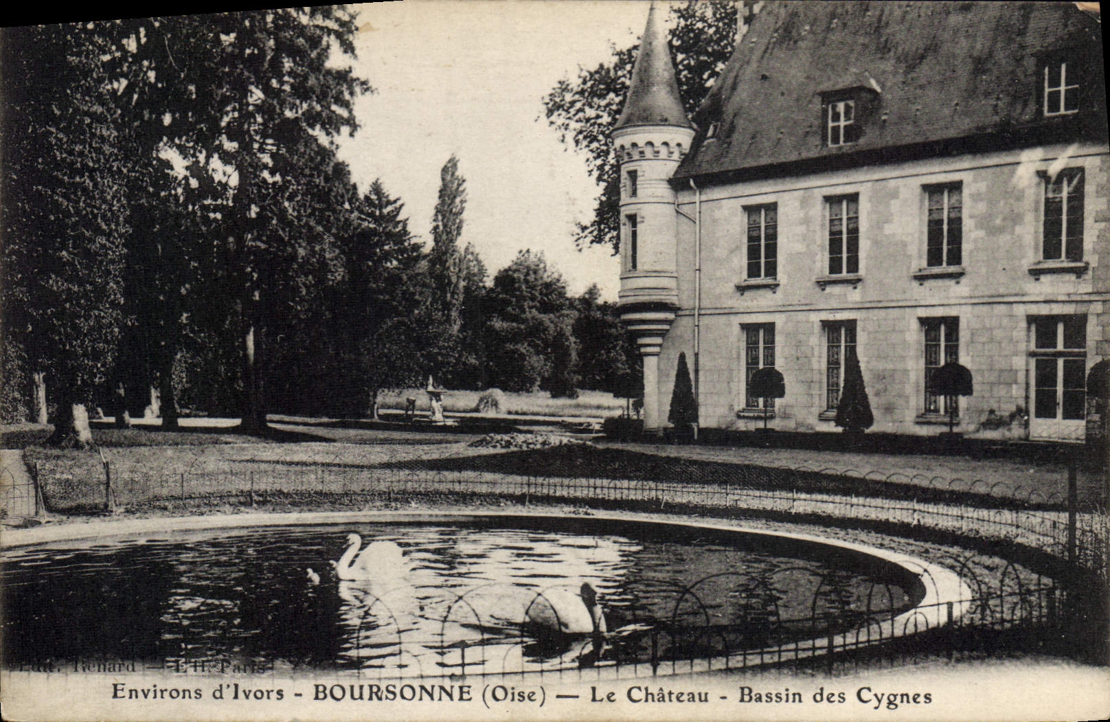 CPA Boursonne Le Chateau Bassin Des Cygnes IVORS