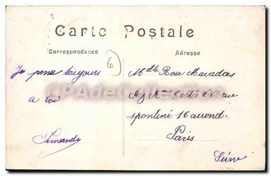 CPA Guerre de 1914 Pont Saint Maximin — Rückseite