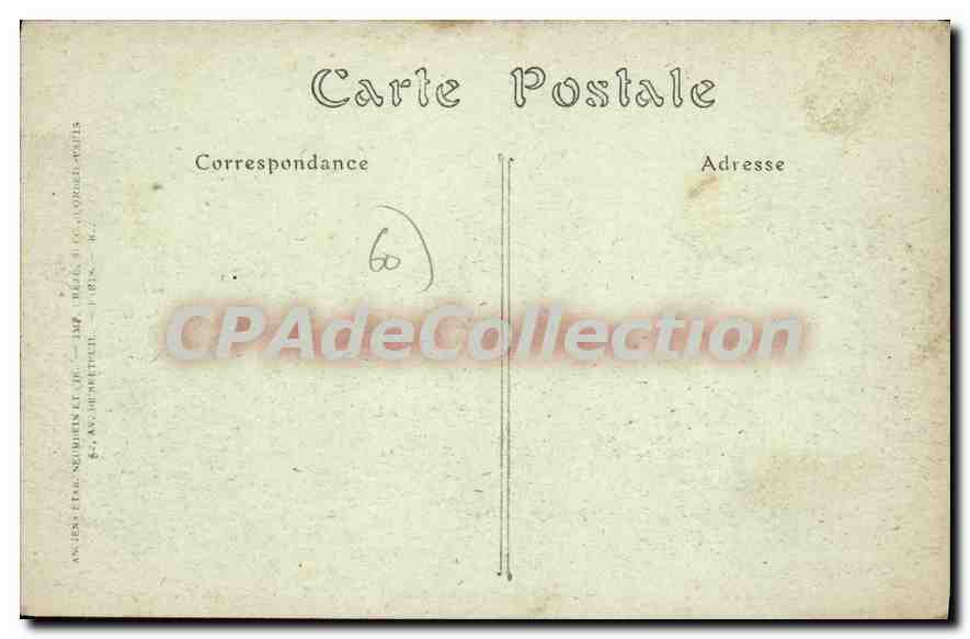 CPA Antheuil La Place L'Ecole Apres les bombardements de 1918 — Rückseite