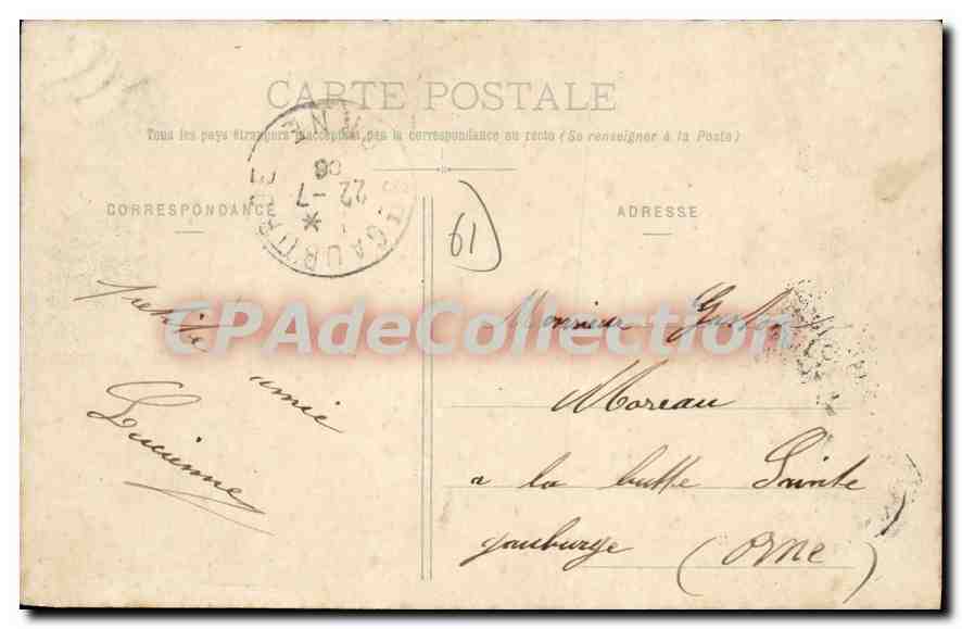 CPA Alencon Kiosque Des Promenades — Rückseite