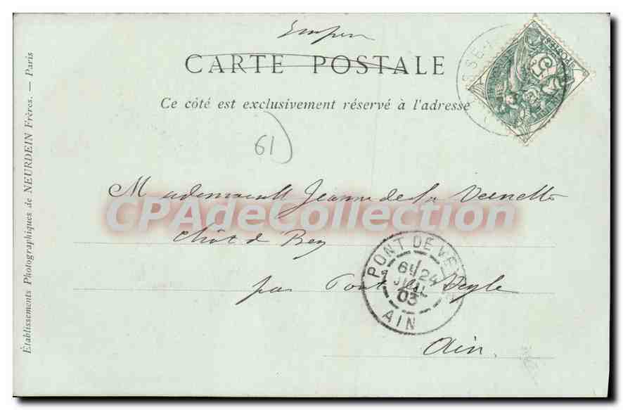 CPA Bagnoles De L'Orne L'Etablissement thermal — Rückseite