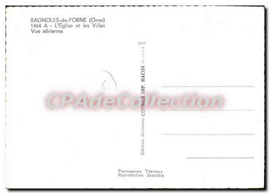 CPSM Bagnoles De I'Orne L'Eglise Et Les Villas — Verso