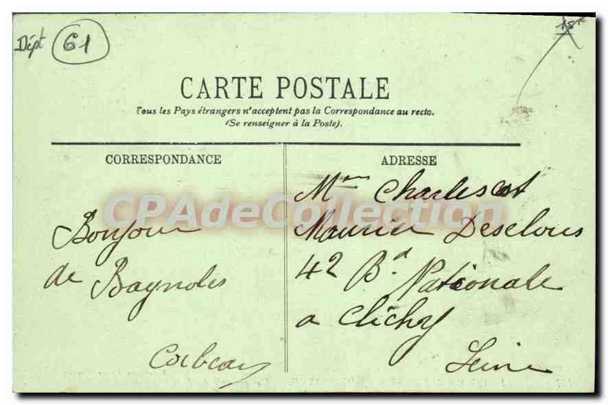 CPA Bagnoles De L'Orne Vue Generale De Tessé-la-Madeleine — Rückseite