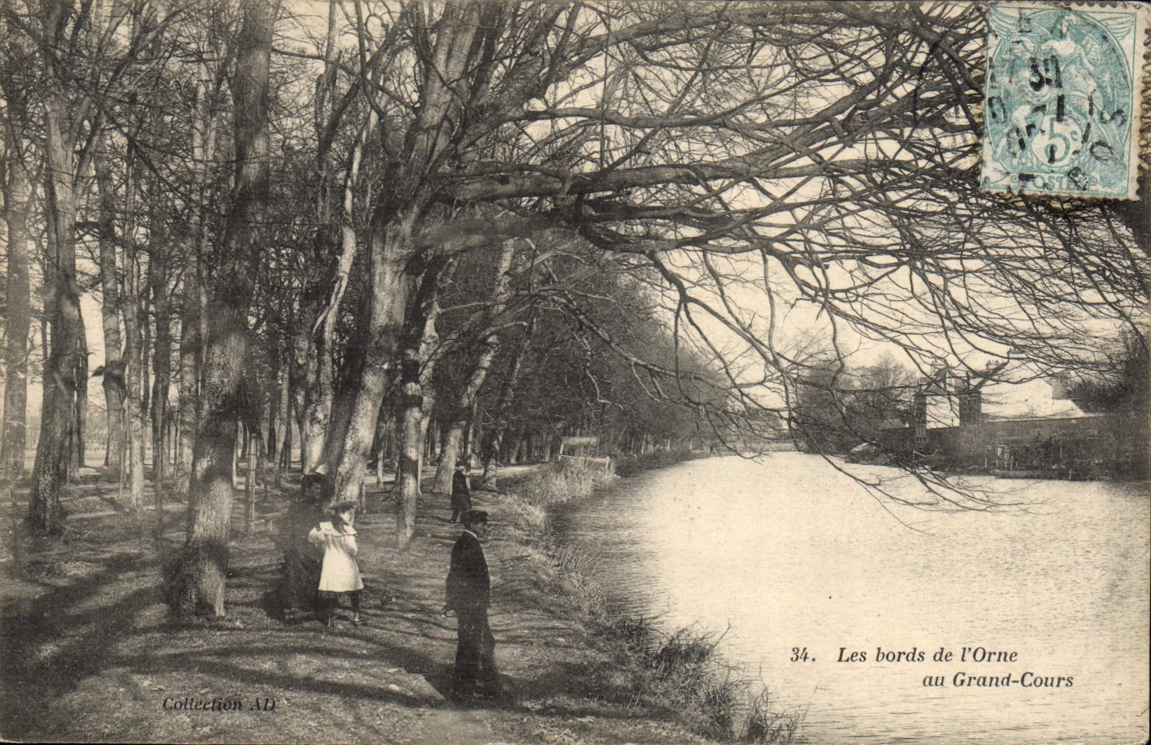 CPA Les Bords De I'Orne au Grand-Cours