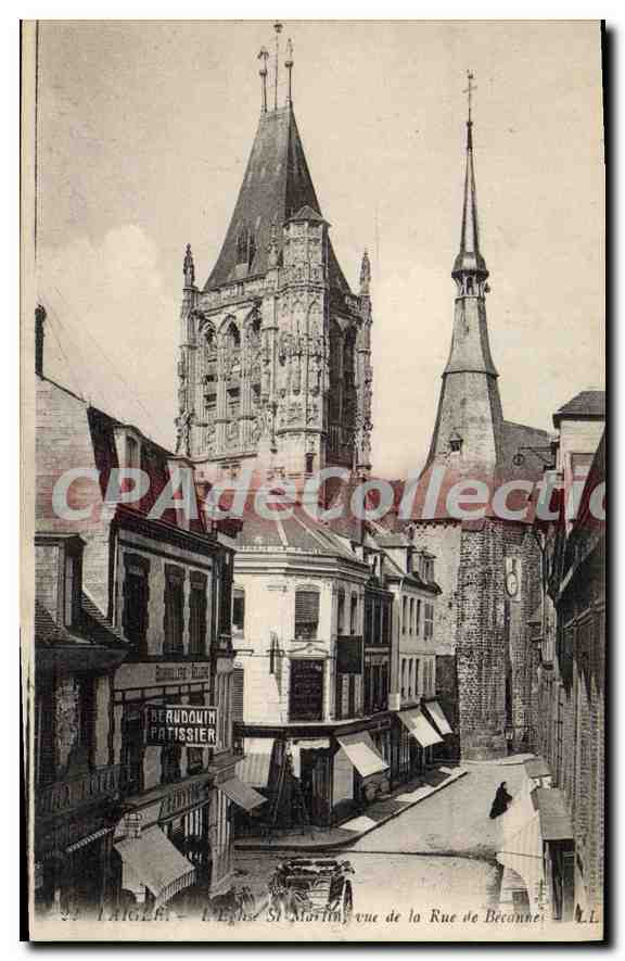 CPA LAIGLE église Saint Martin rue de Bécanne
