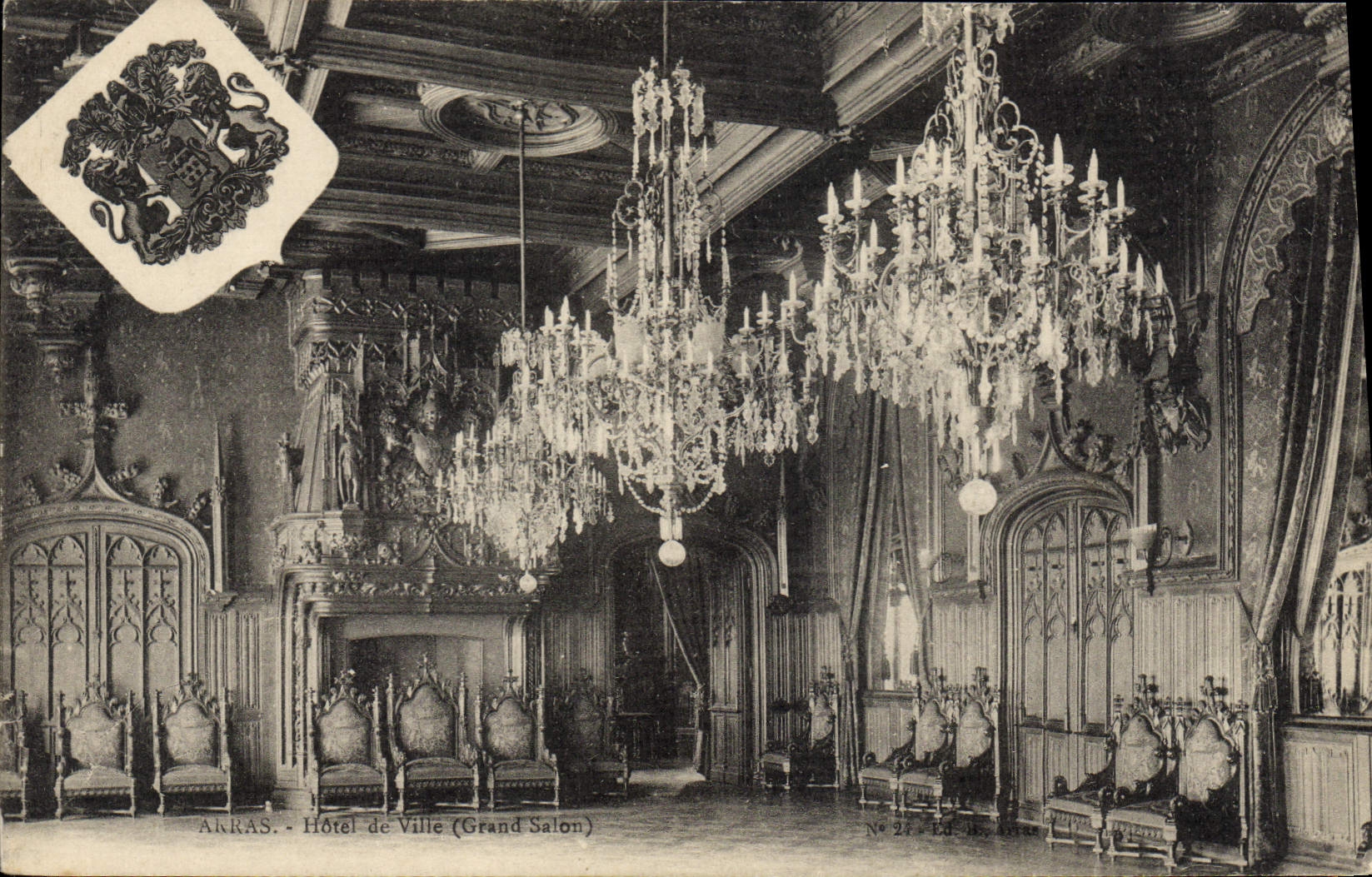 CPA Arras Hotel De Ville grand salon