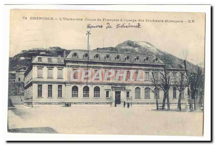 Grenoble — L'Université — Cours de Français à l'usage des Étudiants étrangers — E.R.