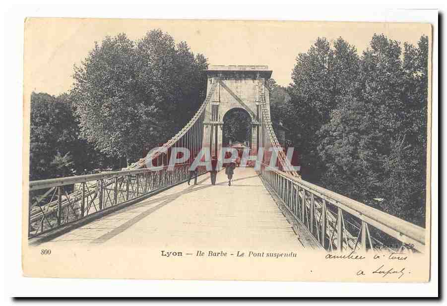 Lyon CPA Ile Barbe Le pont suspendu