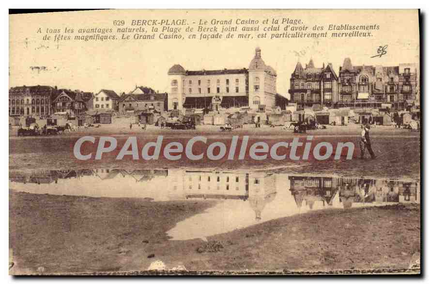 Berck-Plage - The Grand Casino and the Beach — anonymous publisher, no. 629
