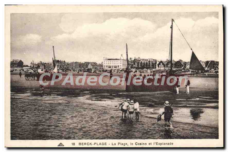 Berck-Plage - La Plage, le Casino et l'Espianade — CPAdeCollection, n°18