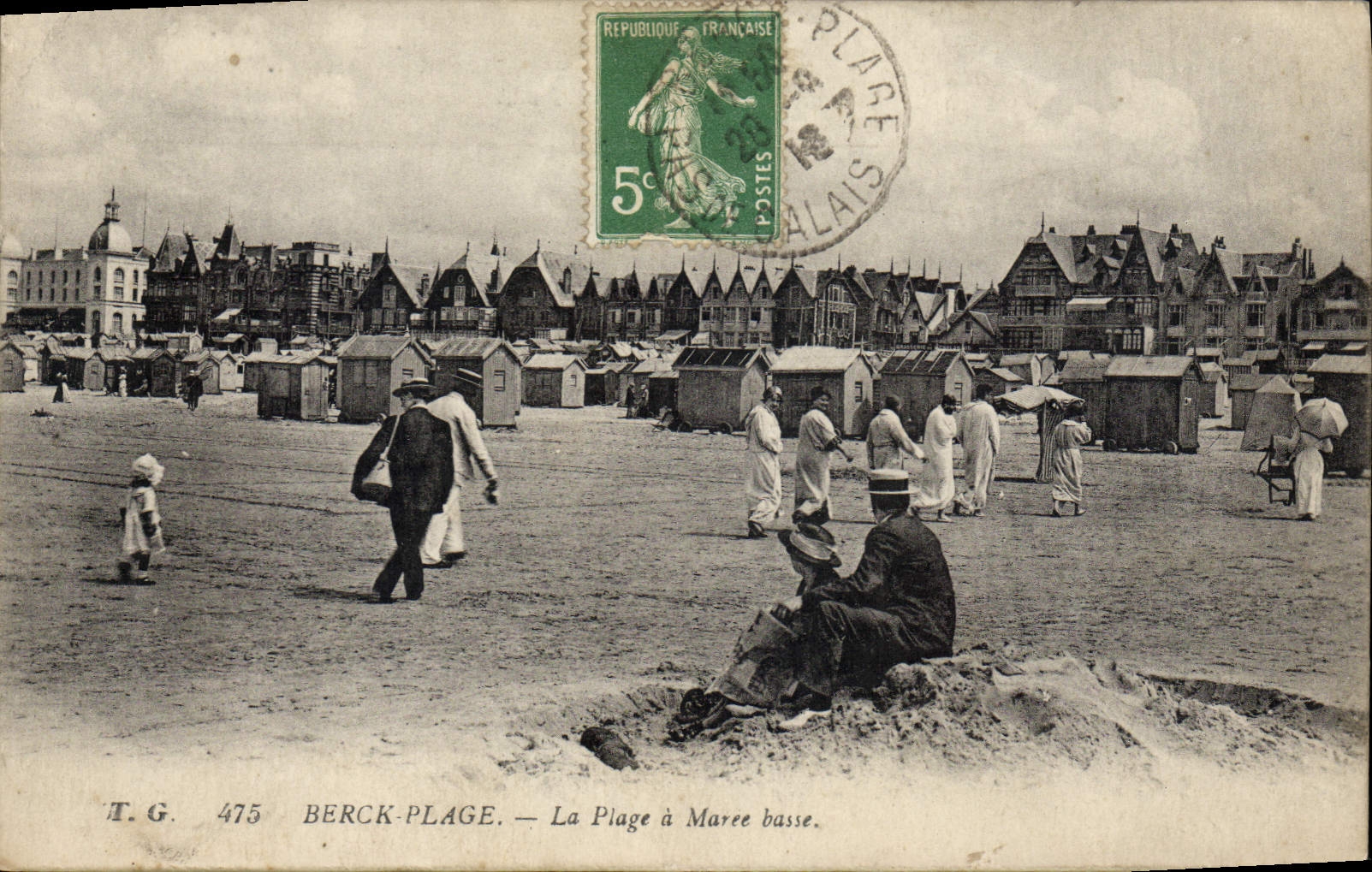 Berck-Plage — La Plage à Marée basse — T.G. 475