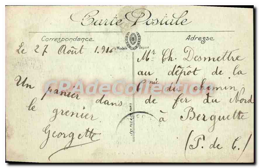 Berck-Plage — La Plage à Marée basse — T.G. 475 — Reverso